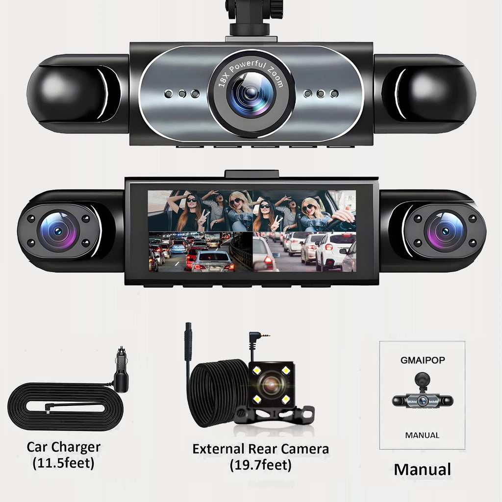 4 Channel Dash Cam 360° Car Video Recorder Black Box with Night Vision 24/7 Parking Monitor G-Sensor Loop Recording auto parts 4ch dash cam Magic Electronics S6736466acd2b487ab18c9eb9c9e20fd9u 4ch dash cam