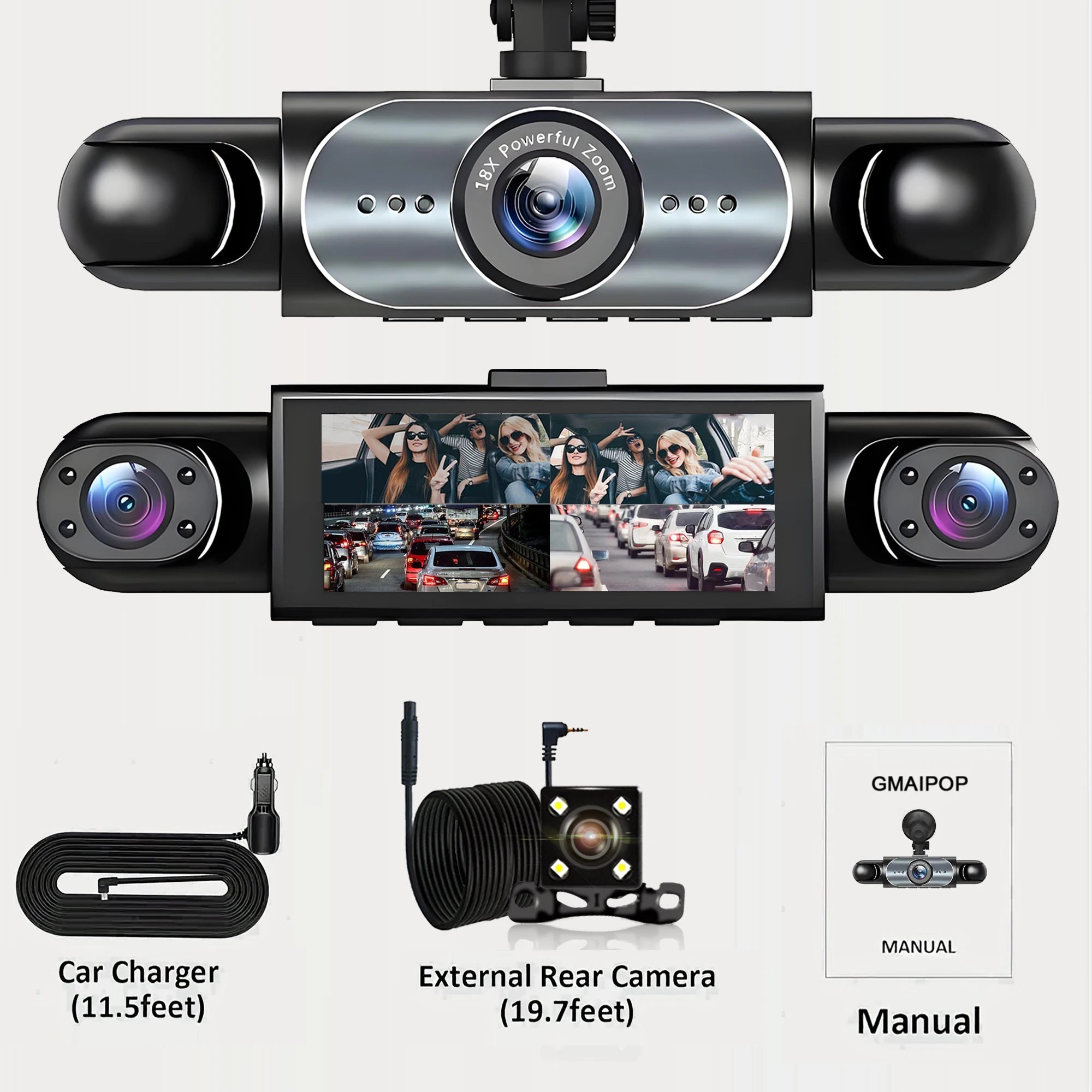 4 Channel Dash Cam 360° Car Video Recorder Black Box with Night Vision 24/7 Parking Monitor G-Sensor Loop Recording auto parts 4ch dash cam Magic Electronics S6736466acd2b487ab18c9eb9c9e20fd9u 4ch dash cam