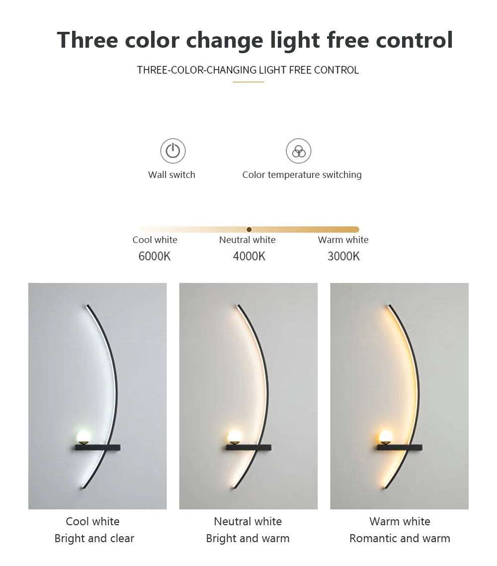 Smart LED Wall Lamp 55/105CM Remote Control Left Right Lighting Bedside Wall Sconces Bedroom Living Room Home Led Lights Lustre Magic Electronics S675ede1187354a37bb5e1d21bfc0a177j