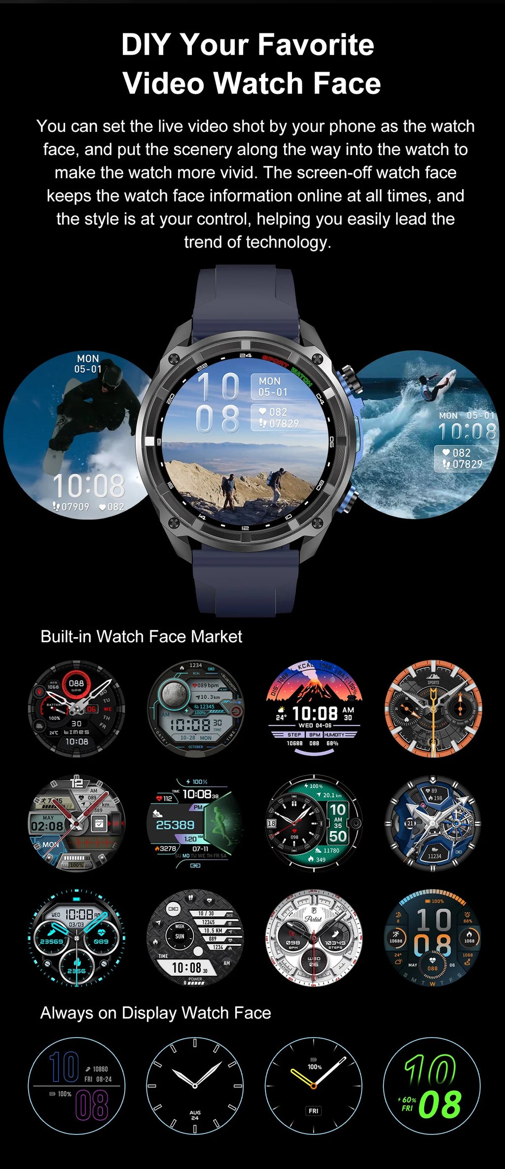 2026 New T-REX Pro Dual-Band AGPS Smartwatch Built-in Offline Map 10ATM Waterproof 30-Days Battery Compass Men Militray Watches - Magic Electronics