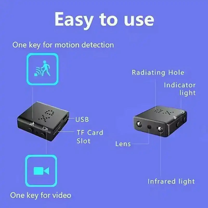 1080P HD Mini Wifi Camera XD Wire Camera Smart Home Security indoor Anti-theft IP Camera Video Voice APP Real-time Cam - Magic Electronics