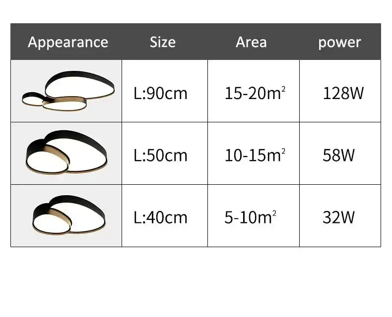 Modern Living Room LED Ceiling Lights Nordic Home Decor Indoor Bedroom Lamp Black White AC 90-260V Ceiling Chandeliers Lighting - Magic Electronics
