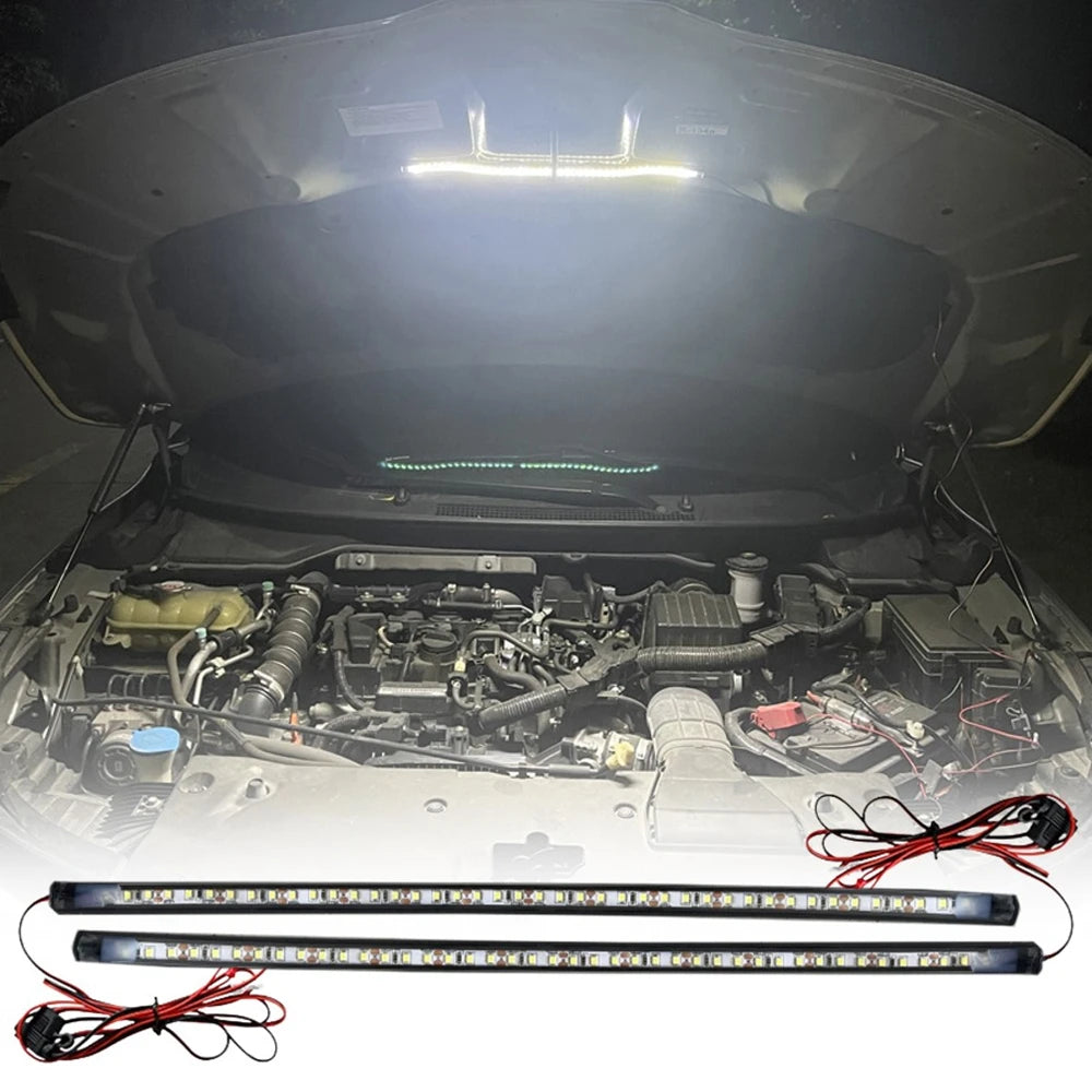 Universal Under Hood Engine Repair White LED Light Bar with Auto On/Off Switch Control Car SUV Pickup Offroad Repair Work Light Magic Electronics S698a8da29efc48d0bf23e4e8bc172d54E