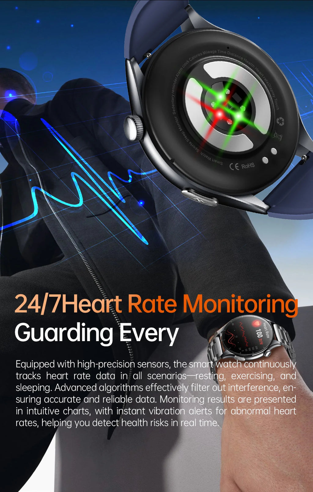 New upgrade High end Analysis Health Smart Watch Sapphire screen ECG Uric Acid BP Blood Oxygen Body Fat HD Call NFC Smart Watch Magic Electronics S6a2ea89d34ef4456a353677d8407da6bM