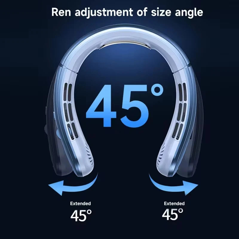 Lenovo Hanging Neck Fan Digital Display Power Ventilator Bladeless Neckband Fan Mini Air Cooler USB Rechargeable Electric Fans