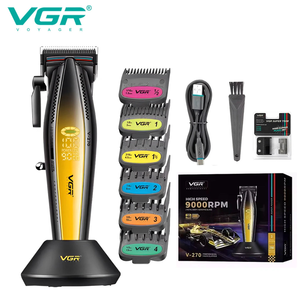 VGR V-270 High end Hair Clipper Set Hair Salon Household Electric Hair Clipper Metal Mech Wind Alloy Blade 9000 RPM Hair Trimmer golden blade Magic Electronics S6b3ba22447db4e18b3a2ee6890d620dcP_26bde32c-0062-49a5-992f-ae117b313fba golden blade