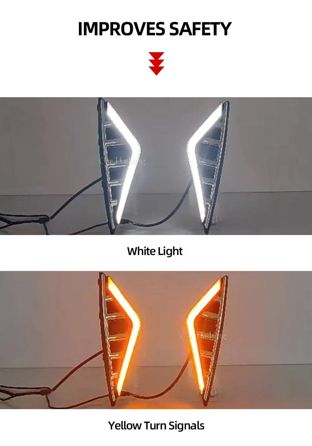 Car LED DRL For Haval H6 2020 2021 2022 Daytime Running Lights with yellow Turn Signal Fog lamp cover Driving Lights headlight - Magic Electronics