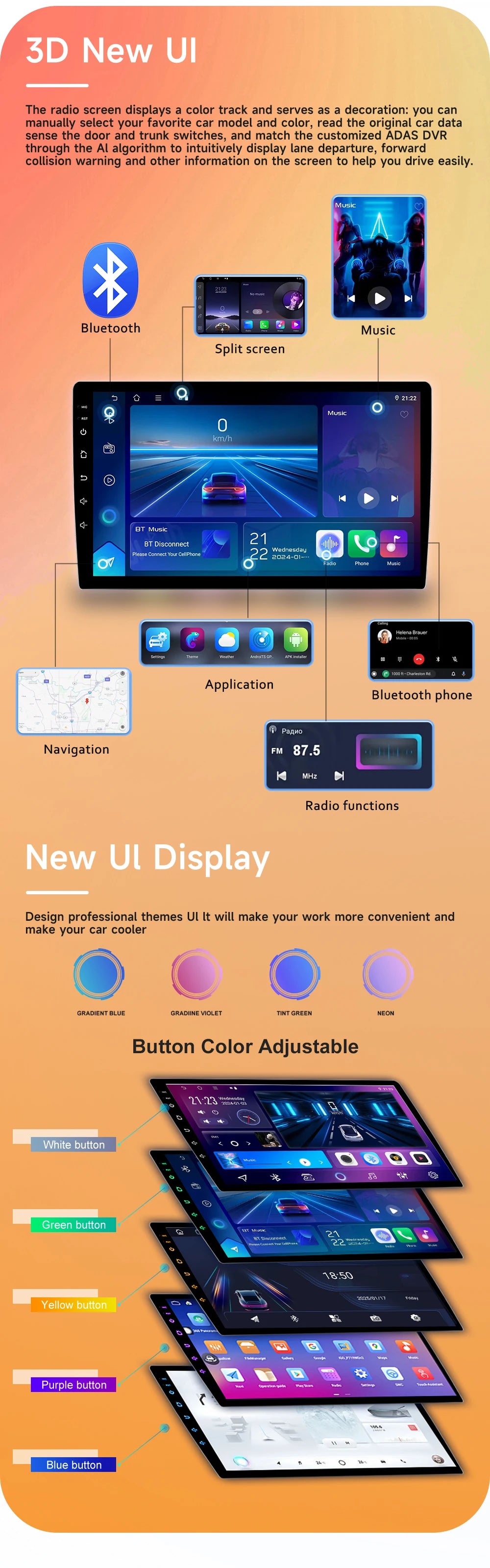 Android 15 For Ford Kuga MK1 2008 - 2012 Car Multimedia Player Carplay Auto Head Unit Radio Video Stereo Navigation GPS 2din GPS Magic Electronics S6d21baa1707b4fe590fc5418fc1f617fD
