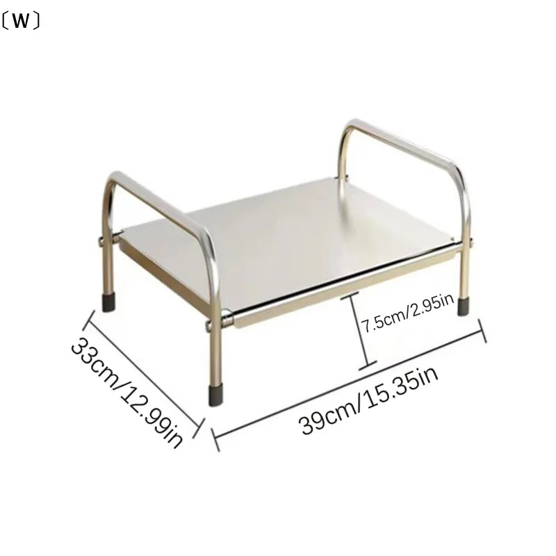 〔W〕Kitchen Stainless Steel Induction Cooker Rack Floor Mounted Multifunctional Shelf Gas Stove Support Kitchen Accessories - Magic Electronics