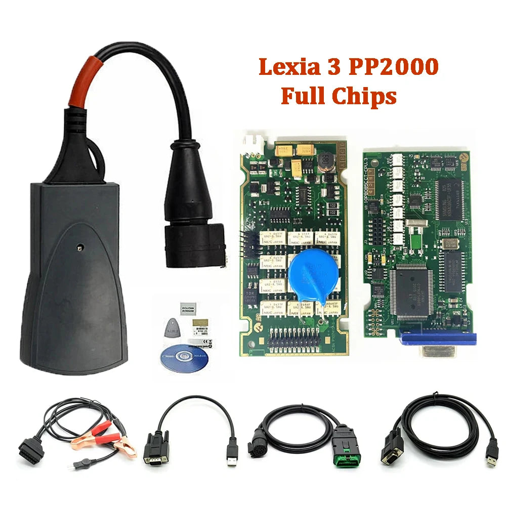 Lexia 3 V48/V25 Full Chips Car Diagnostic Tool For Peugeot Citroen Lexia3 PP2000 OBD2 Diagbox V9.91 V9.85 V7.83 Scanner Cables Magic Electronics S6e8c50d4737440118bd2c1fc147a23ec9
