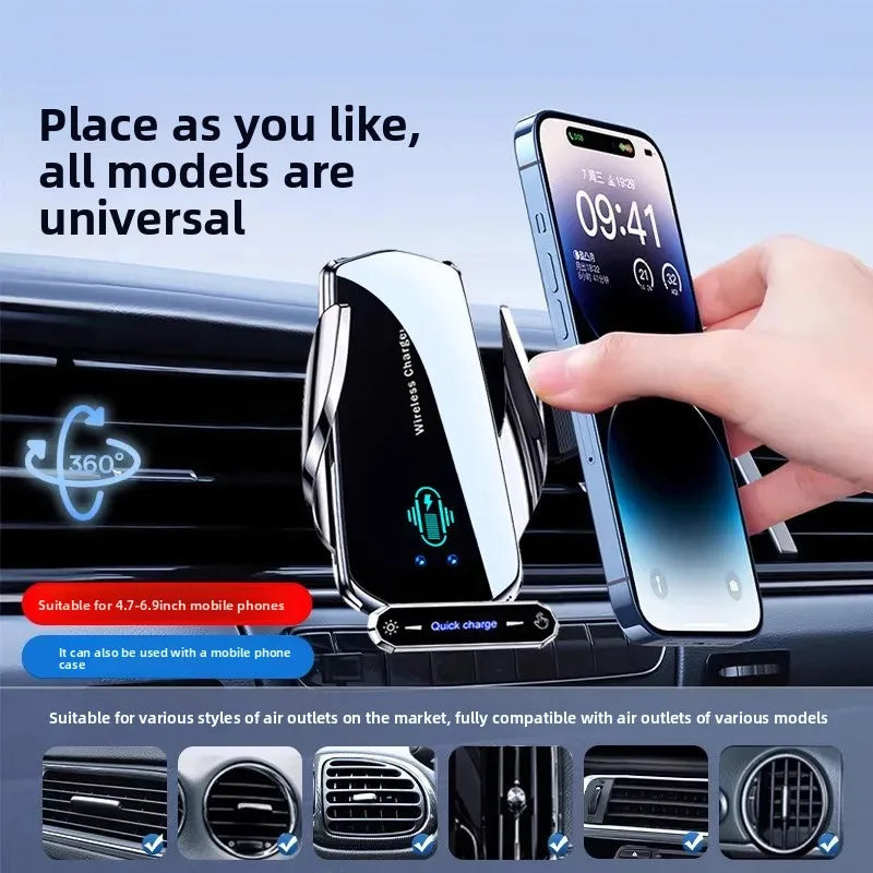 Wireless Charger For Car Mobile Cell Phone Holder Support For Mobile Car Mount Automotive Electric Induction Auto Clamping Magic Electronics S6ede65514caa473a8f154e8f78eeb14eE