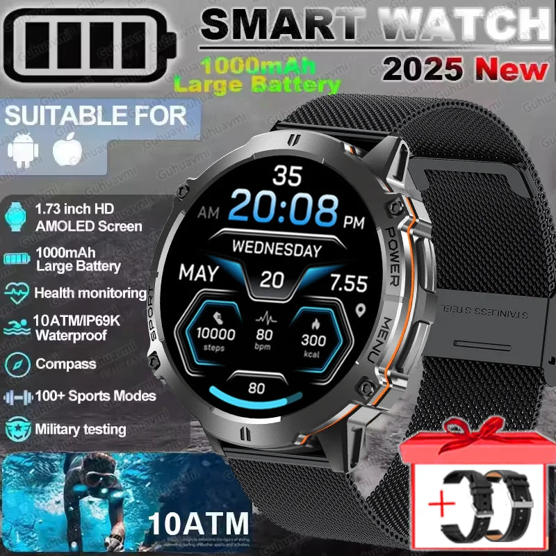 2025 Original TANK X3 Ultra 1000mAh Battery Smart Watch Men GPS Outdoor Sports Fitness Smartwatch 10ATM Waterproof Swim Watches Black Mesh Belt 2 Original Box Magic Electronics S6f2e2c0a882245e4b8e3e5b068a4fcba7 Black Mesh Belt 2 Original Box