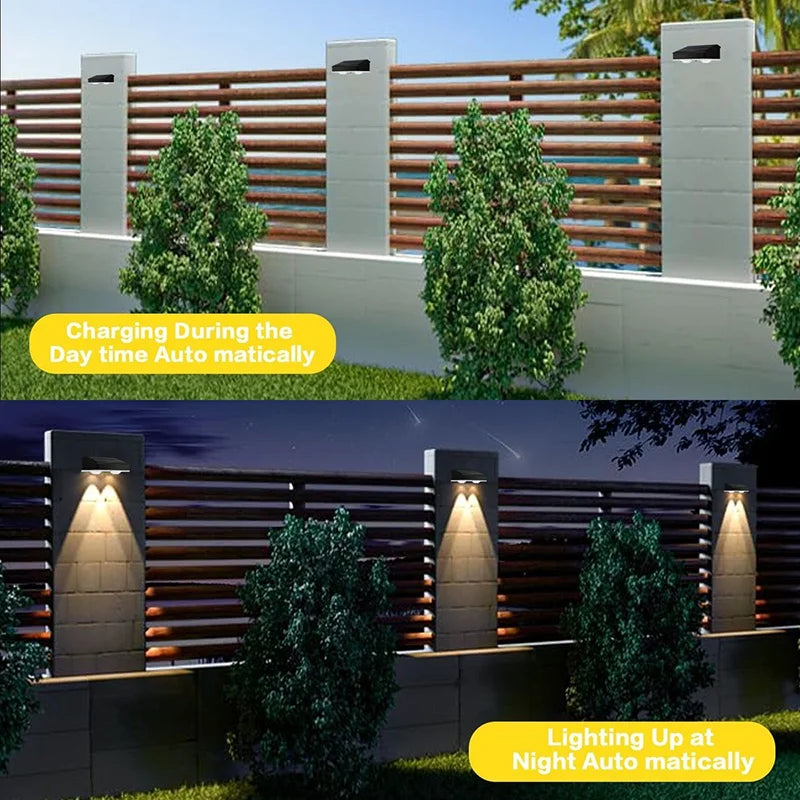 Solar LED Light Outdoor Waterproof Garden Decor Solar Powered Lamp Super Bright Villa Door Number Balcony Sunlight Wall Lighting - Magic Electronics