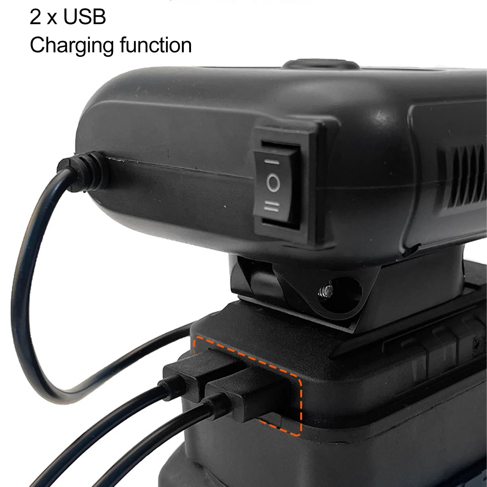 Battery Powered Heater Fast Heating Low Noise Electric Small Space Heater 2xUSB Compact 2 Temperatures for Dorm Home Car Magic Electronics S705c84820cf649c6a78eb1e53086b49aT