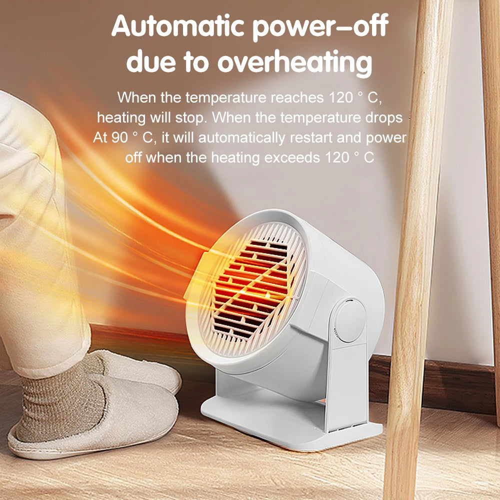 Portable Desktop Electric Heater for Home and Office, Mini Warm Air Fan for Desk Use and Foot Warmer for Cozy Comfort - Magic Electronics