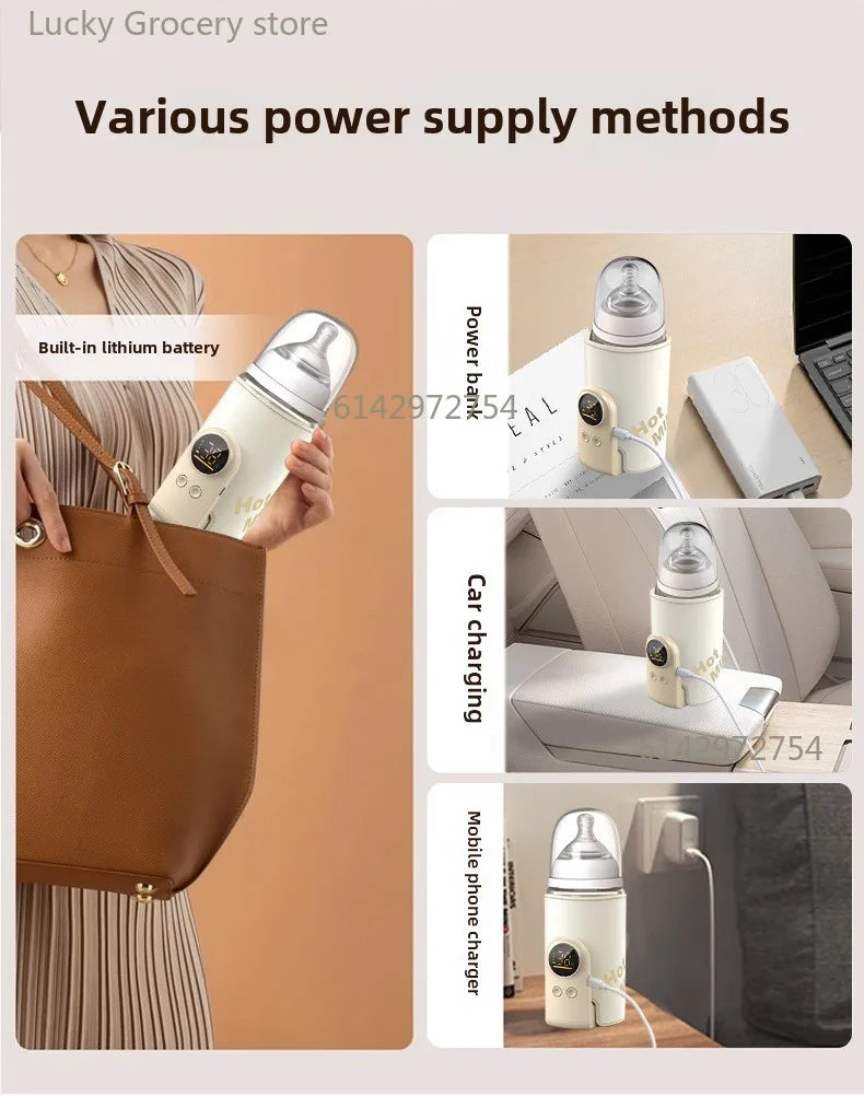 USB Multifunctional High-capacity Baby Feeding Bottle Smart Temperature Control Warmer Screen Newborn Baby Bottle Warmer Sleeve Magic Electronics S716471386698474cb0b9e93de59b082fC