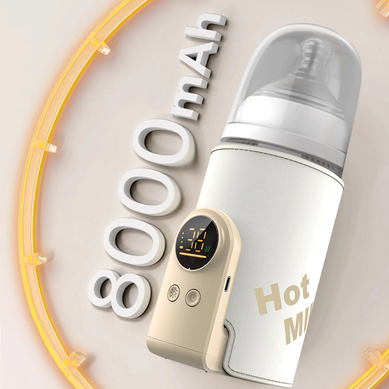 Cordless Baby Bottle Warmer Wrap Portable LED Display Fast Baby Milk Warmer Cover for Breastmilk Milk Warmer for Breastmilk Magic Electronics S716bf596a60648b9b1538537e51a0a12k