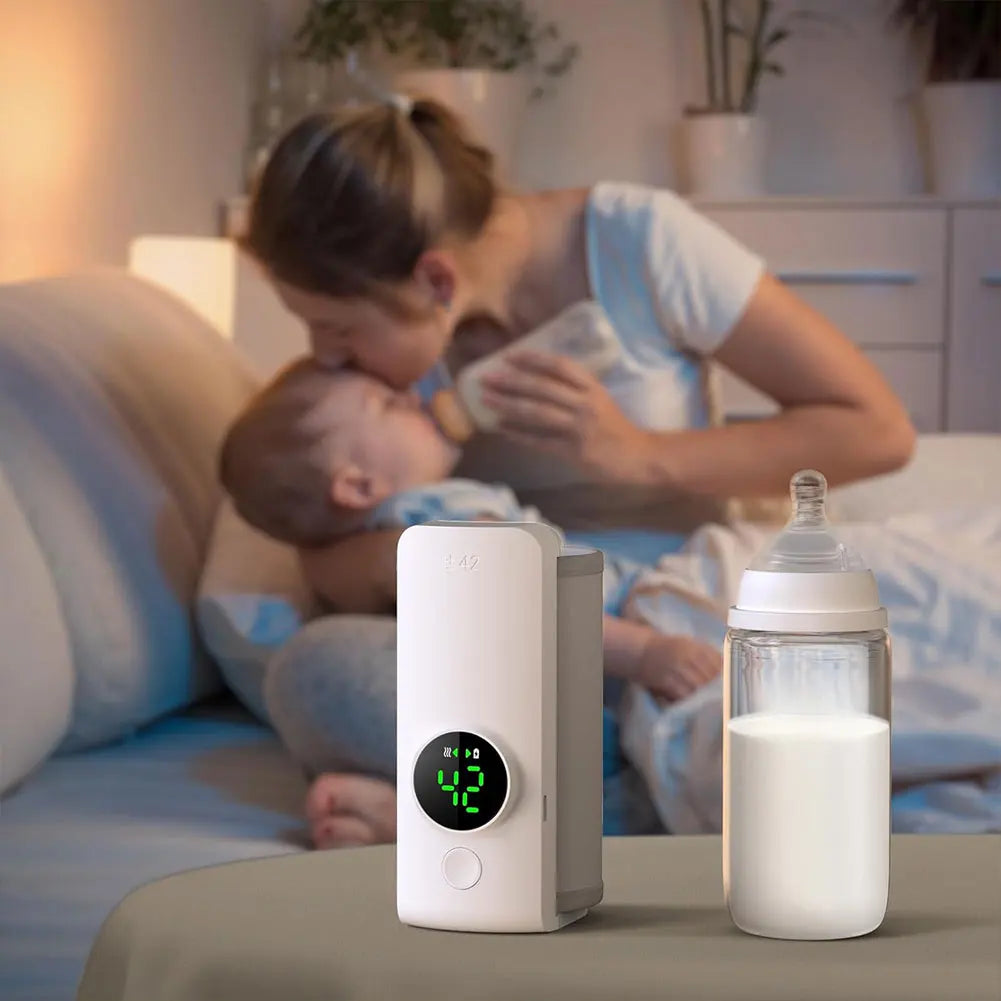Portable Bottle Warmer Rechargeable Cordless Milk Warmer with Temperature Control Baby Bottle Warmer for Traveling Camping Home Magic Electronics S71e88935557c4439a658faf0db1a8543c