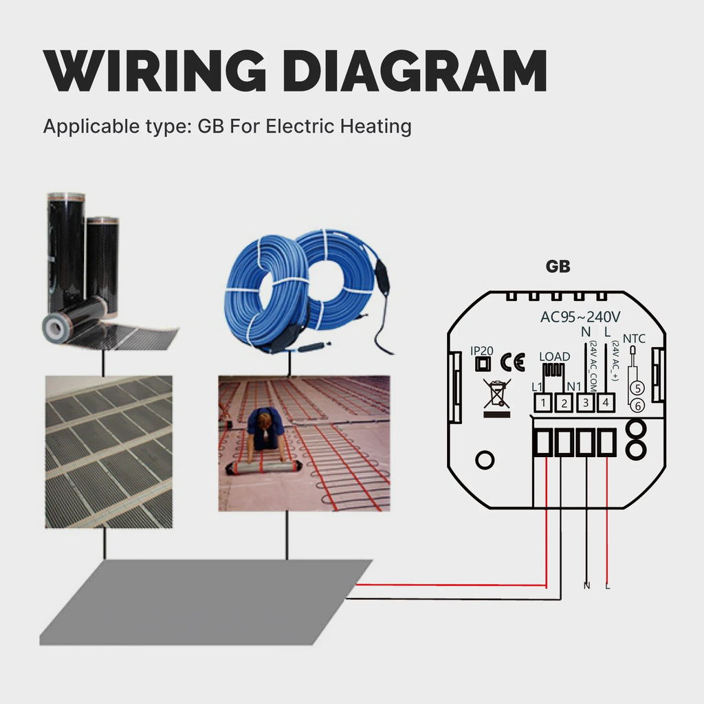 WiFi Smart Home Heating Knob Thermostat Temperature Controller For Water Gas Boiler Electric Heating Works with Alexa GoogleHome - Magic Electronics