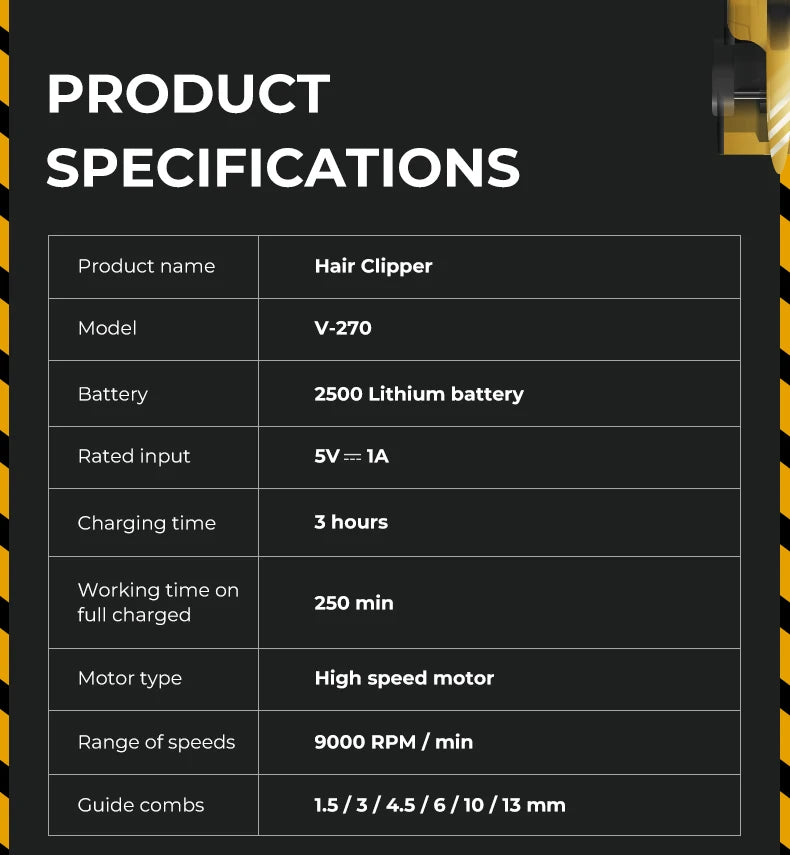 VGR V-270 High end Hair Clipper Set Hair Salon Household Electric Hair Clipper Metal Mech Wind Alloy Blade 9000 RPM Hair Trimmer Magic Electronics S72ef4986e0644ca8b640ddccd121a6cdZ_83e1a884-ecf6-4ac2-80dd-13623d886454