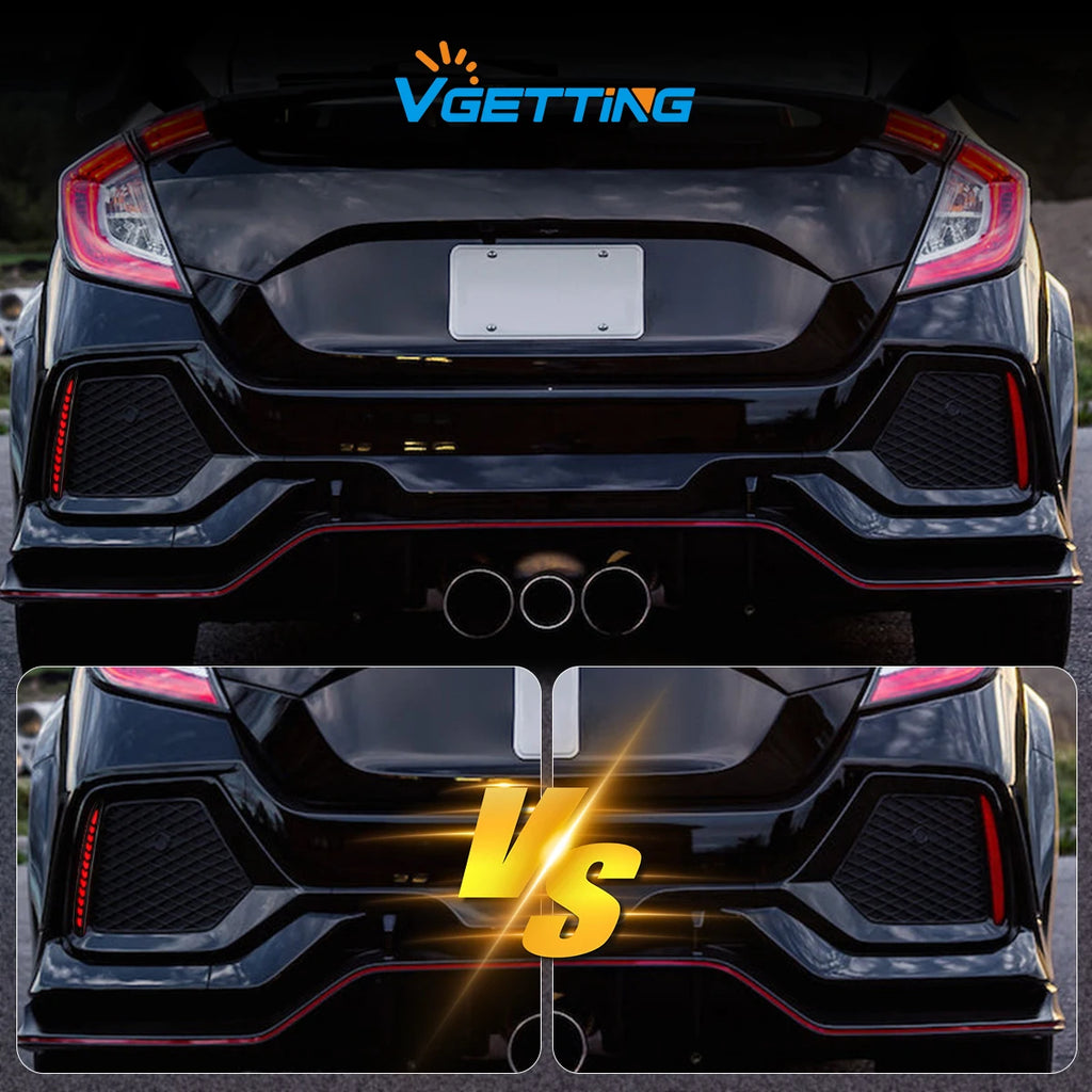 For Honda Civic Type-R Sl Hatchback 2016 2017 2018 2019 2020 LED Rear Bumper Reflector Lights Brake Dynamic Turn Signal Lamps Magic Electronics S73749b8115674956b7f2a617c7cba40bg