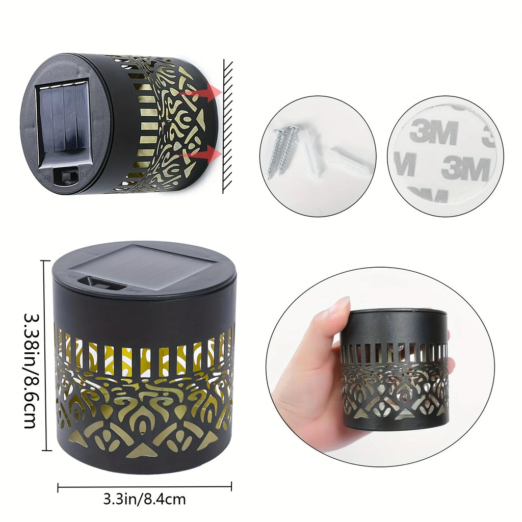 View details for Solar Outdoor Wall Light with Floodlight Hollow Design Waterproof Garden Patio Courtyard Decorative Lamp for Fence Villa Door Solar Outdoor Wall Light with Floodlight Hollow Design Waterproof Garden Patio Courtyard Decorative Lamp for Fen