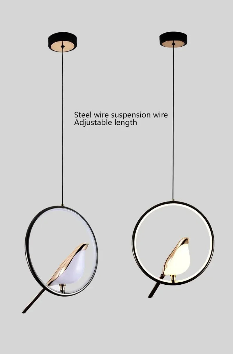 LED Gold Silver Magpie Bird Pendant Light Chandelier for Bedroom Living Room Indoor Hanging Lamp AC110v 220v Drop Shipping Magic Electronics S7641ee36ccdd4003a94b9d76515b427eq
