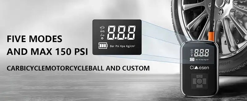 1pc Car Wireless Air Pump 150PSI Portable Electric Tire Inflation For Car Bicycle Motorcycle Air Compressor Inflator US Shipping - Magic Electronics