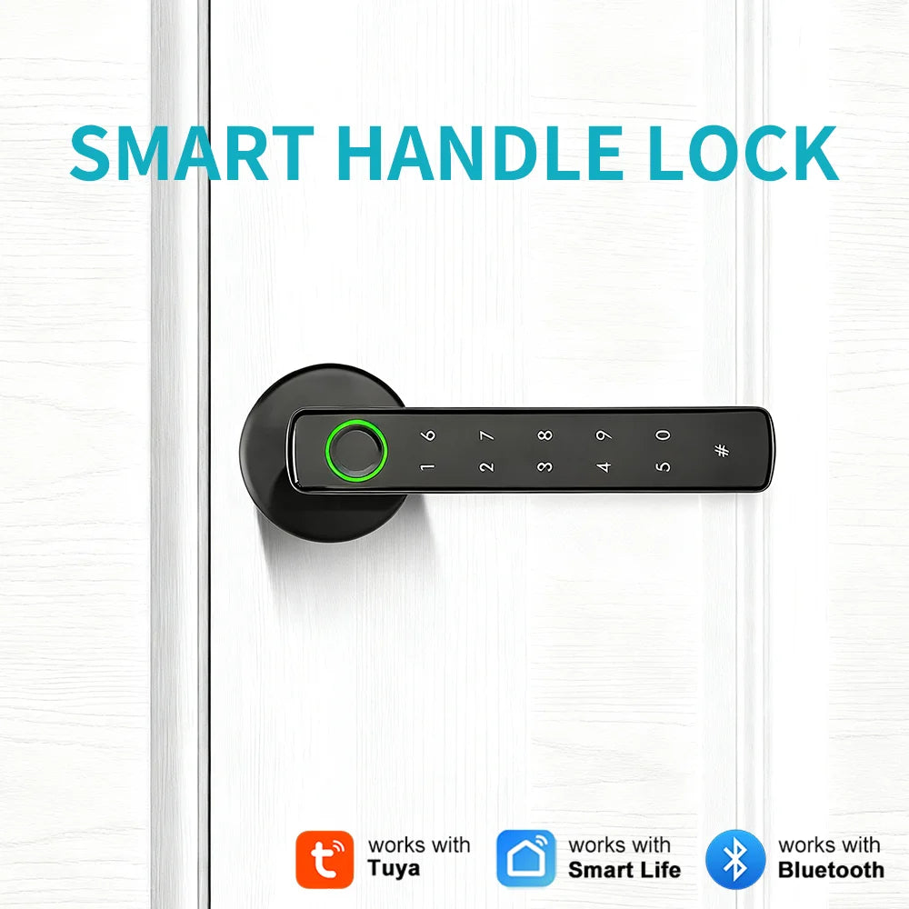 View details for Tuya Bluetooth Fingerprint Electronic Door Handle Lock Smart Lock System Security Protection Smart Home Devices Tuya Bluetooth Fingerprint Electronic Door Handle Lock Smart Lock System Security Protection Smart Home Devices
