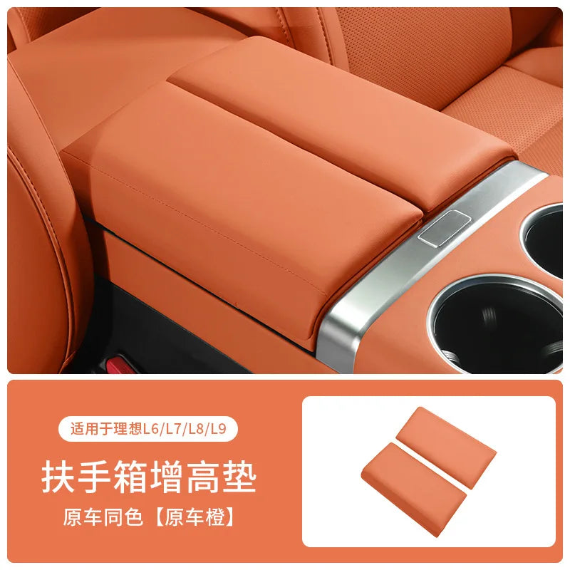 For Li Lixiang L6 L7 L8 L9 Car Armrest Box Protective Cover Ideal Armrest Box Height Increase Leather Scratch-Resistan Pad Orange Magic Electronics S774dd2b7c27b4770978cd61392b85226X Orange