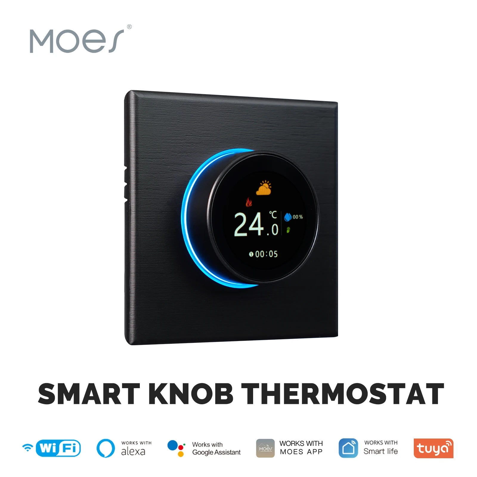 WiFi Smart Home Heating Knob Thermostat Temperature Controller For Water Gas Boiler Electric Heating Works with Alexa GoogleHome - Magic Electronics