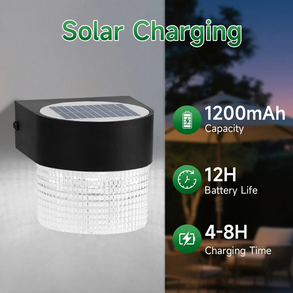 Solar Wall Lamp Outdoor Warm Light Waterproof Lighjt Down Luminous Lighting Balcony Yard Garden Decoration Lights Exterior Wall Magic Electronics S78bda0f625624c419cfcba515c0feb61K