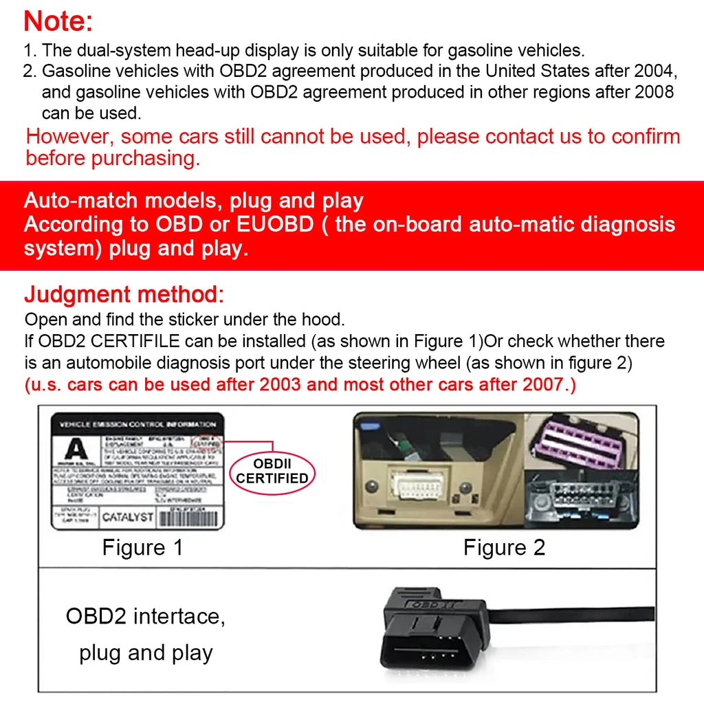 F9-OBD OBD2 GPS HUD Head Up Display Car Digital Speedometer Auto Over speed Alarm Meter Water Temp Fuel Consumption Gauges - Magic Electronics