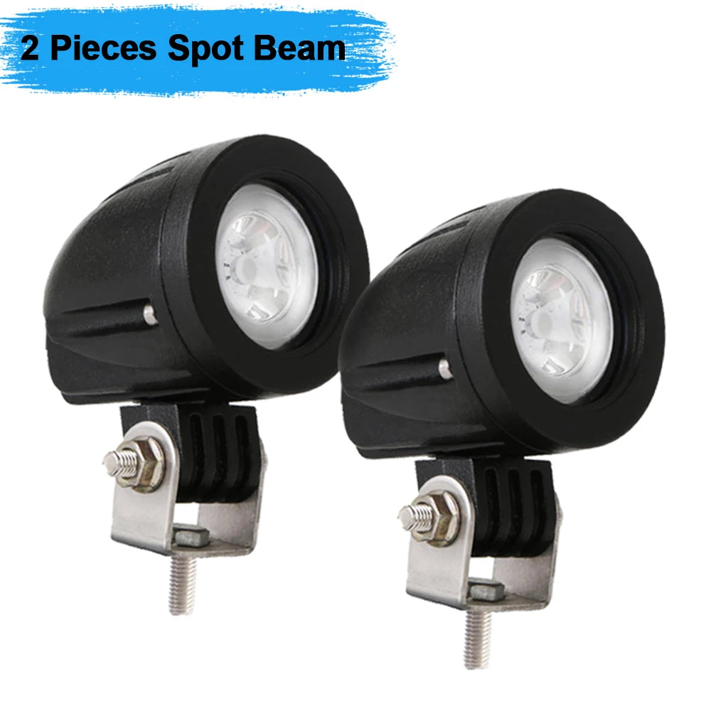 Led Motorcycle Spotlight Day Time Running Lights Spot Flood Beam Auto Motorbike Soocter Led Bulb Fog Lamp Work Head Light - Magic Electronics