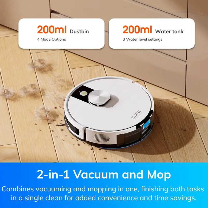 ILIFE A12 Pro Robot Vacuum and Mop Combo,LIDAR Navigation, self collection dust, 3000Pa suction, app/remote control Magic Electronics S7ab8da9192d8477f9f5dbb7385086344k