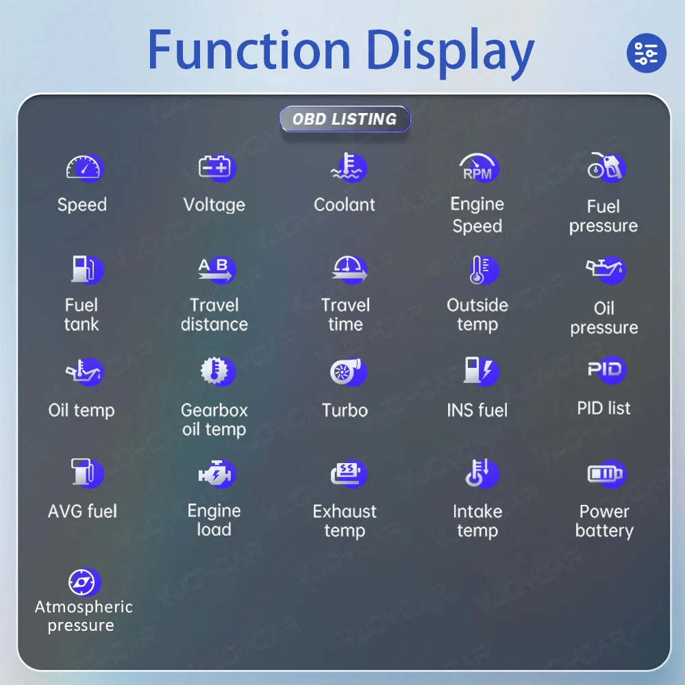 2023 Updated New V63S OBD2 HUD Gauge Car Head Up Display Multi-Function Dashboard Coolant / Oil Temp. Fuel Consumption Oil Level - Magic Electronics