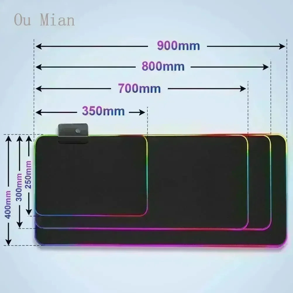 RGB G-Gengar Mousepad Pokemon LED Purple Mouse Pad Gaming Accessories Ghost Big Extended Keyboard Carpet PC Anime Desk Mats Magic Electronics S7c21197f1a1243e9ba555aa196eec595p