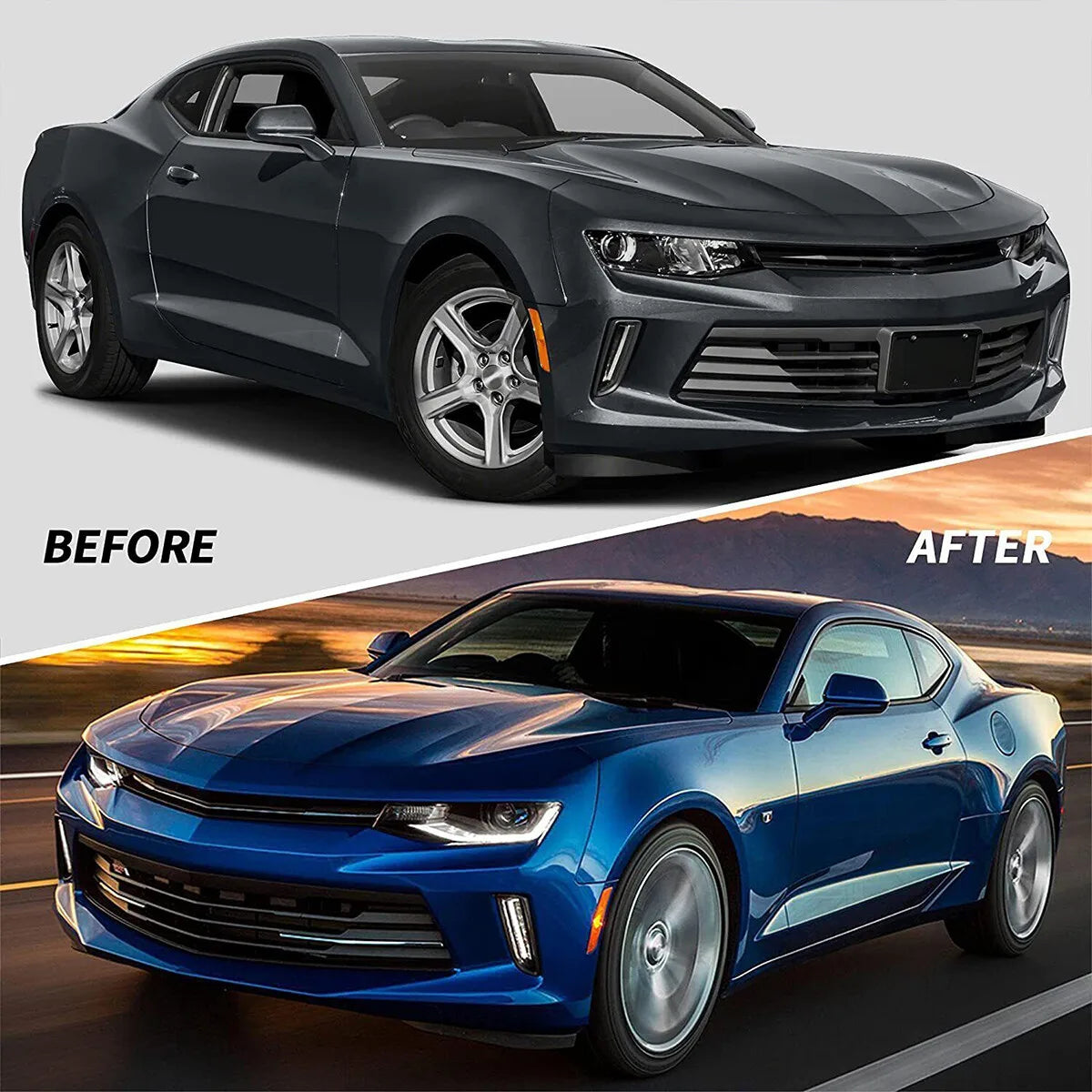 Front Headlight For Chevy Camaro 2016 2017 2018 2019 2020 2021 2022 HID/Xenon Projector Headlights LED DRL LEFT RIGHT Head Light - Magic Electronics