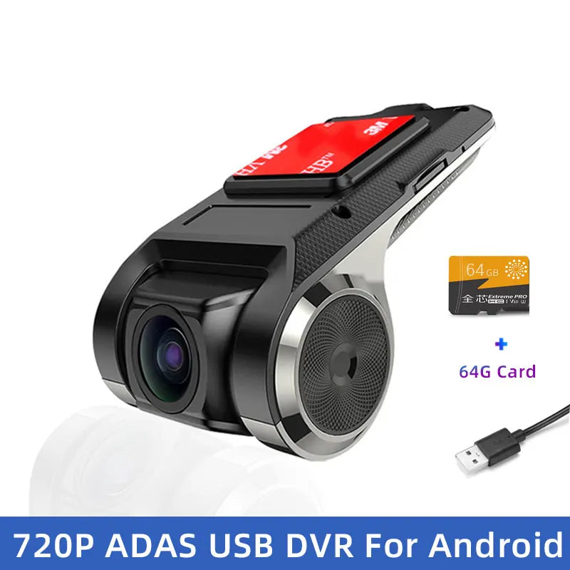 JUNDOF ADAS Car DVR For Car DVD Android Player Navigation Dashcam DVRs Video HD 720P USB TF Card 32G /64G Dash Cam Auto Recorder - Magic Electronics