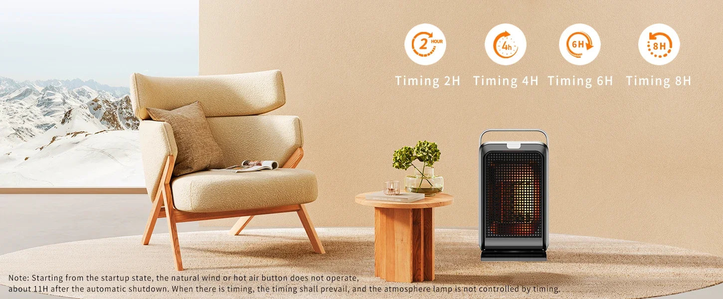 Portable Desktop PTC quick heating shaking head electric both cooling and heating small household With Remote Control 1000W - Magic Electronics