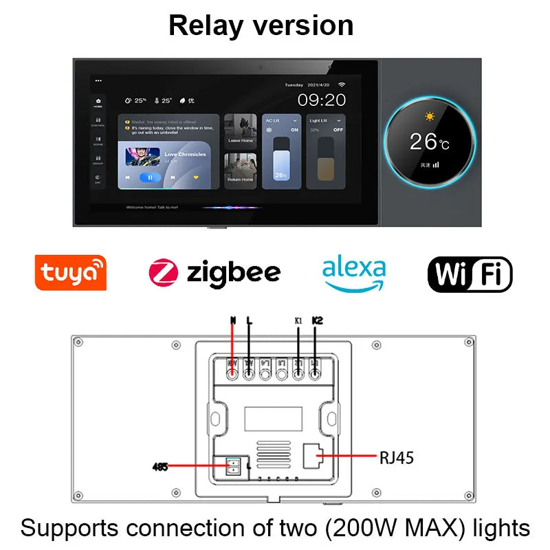 TUYA Smart Home Device Scene control panel Built-in ZIGBEE gateway Bluetooths Audio wall Amplifiers WIFI Background music system - Magic Electronics