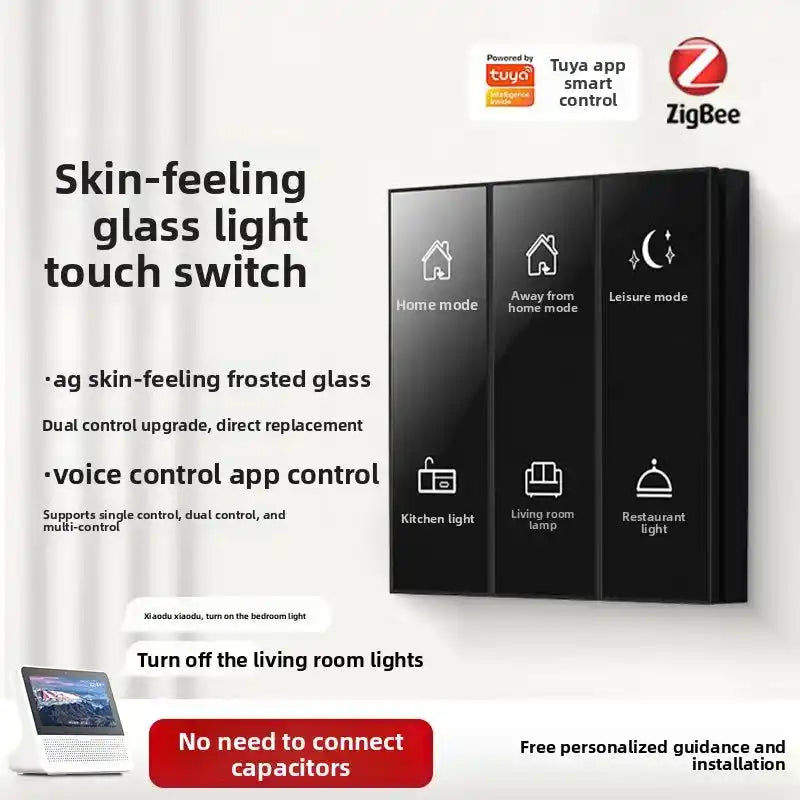 Zigbee Smart Switch Glass Panel Tuya Smart Home App Remote Control With Timer Function Voice Control Intelligent Button Switch - Magic Electronics