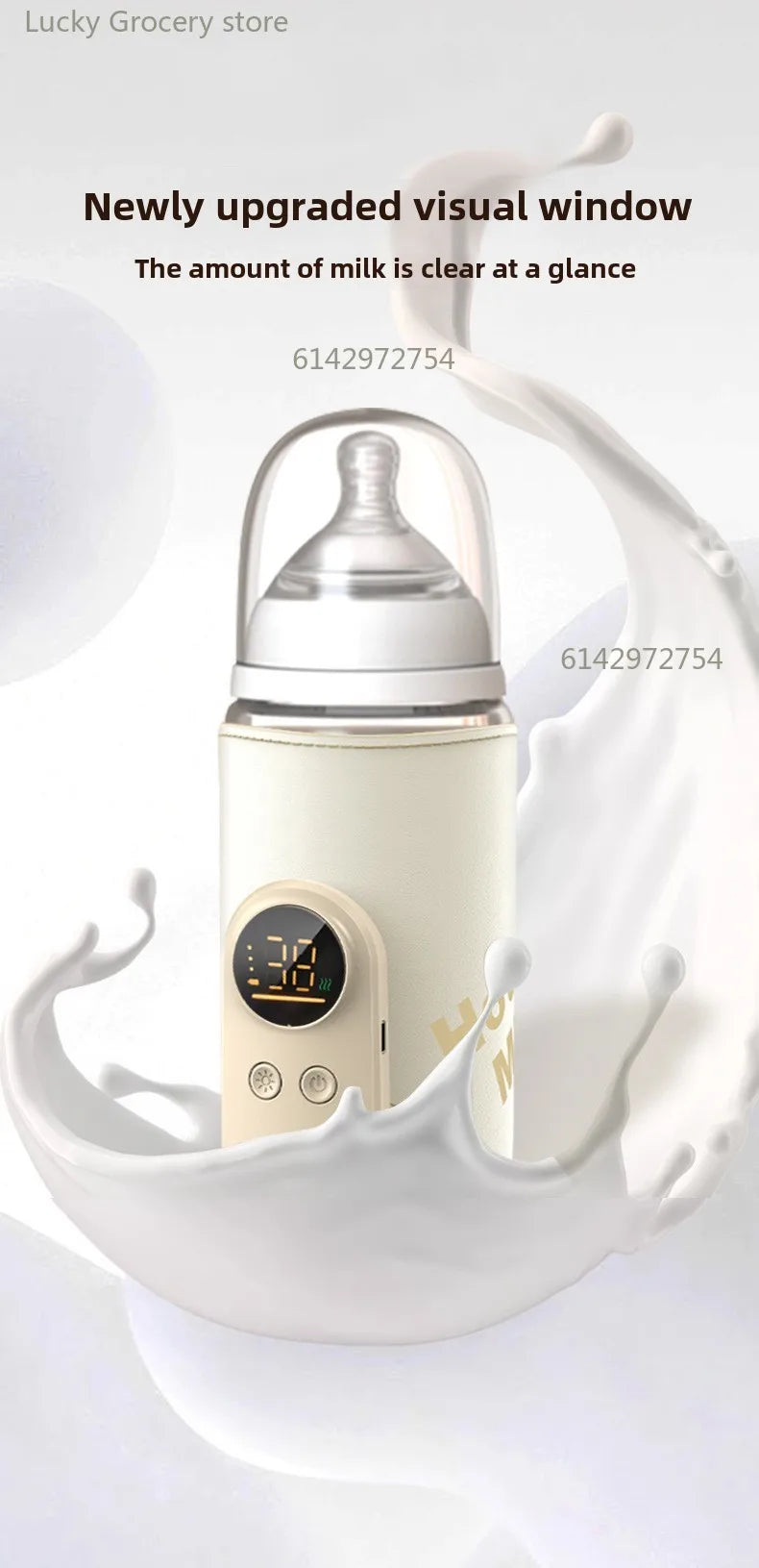 USB Multifunctional High-capacity Baby Feeding Bottle Smart Temperature Control Warmer Screen Newborn Baby Bottle Warmer Sleeve Magic Electronics S7fd7538e250542129d06c1a9ae91802aS