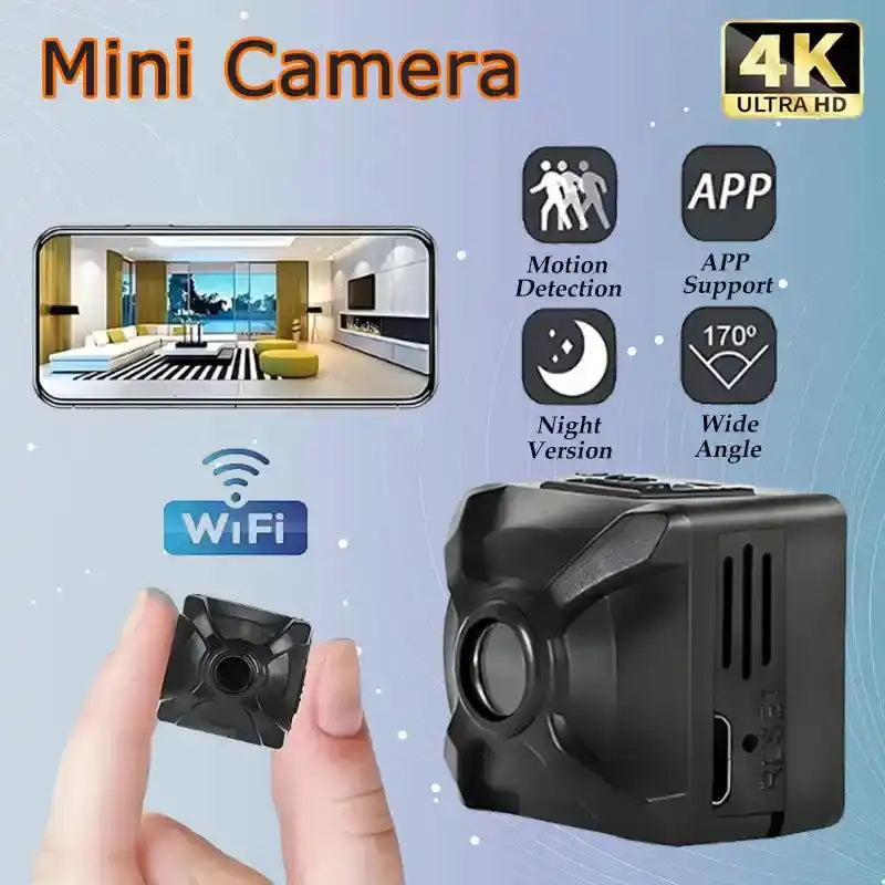 Mini Wireless Camera WiFi Home Connected Mobile Remote HD Motion Detection Long Battery Life Monitor Night Vision Home Safety - Magic Electronics