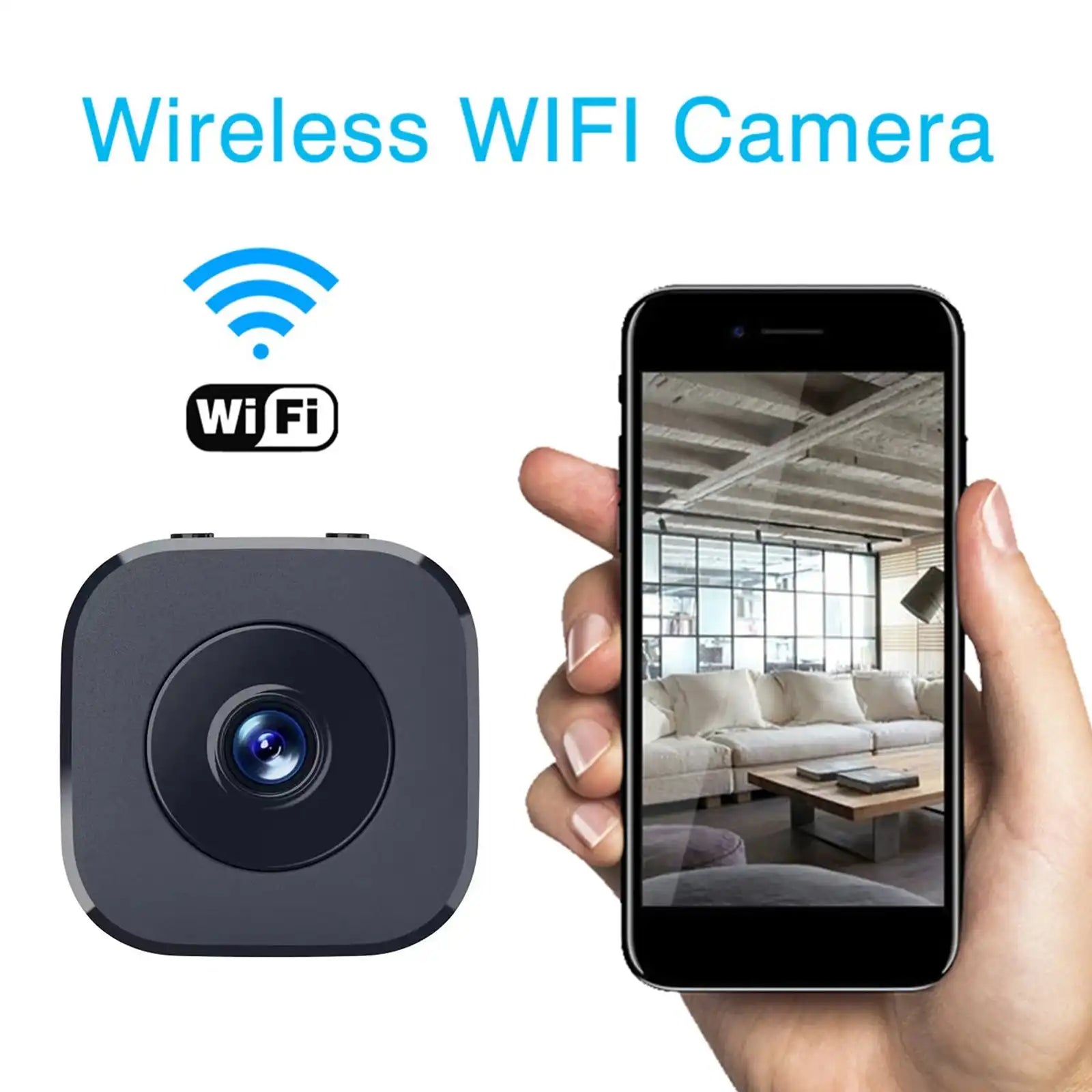 Smart Wireless Security Camera Rechargeable Househeld WiFi Surveillance Motion Detection Mini HD Camera for Home Office - Magic Electronics