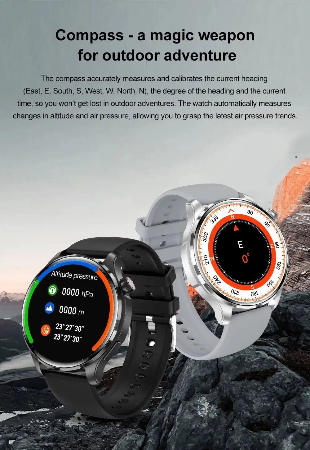2026 New GPS SmartWatch BluetoothCall IP68 Waterproof AMOLED Screen Custom AOD Watch Face Sport Smartwatch Men Women Android iOS - Magic Electronics