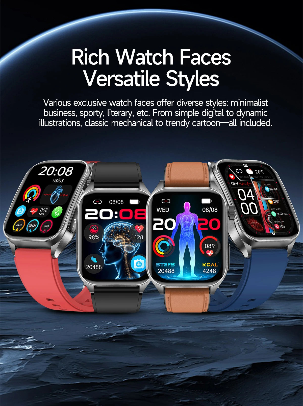 New Laser Treatment Three High Smart Watch Men ECG Heart Rate Uric Acid Health Tracker 1.95 inches Sapphire Glass SmartBracelet Magic Electronics S81dd4612ac6e473b8c9ca442bab8ddf2p