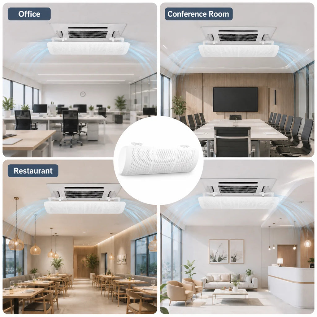 Central Air Conditioning Anti-direct Blowing Baffle Punch-free Ceiling-mounted Wind Deflector Cold Air Guide for Office Home