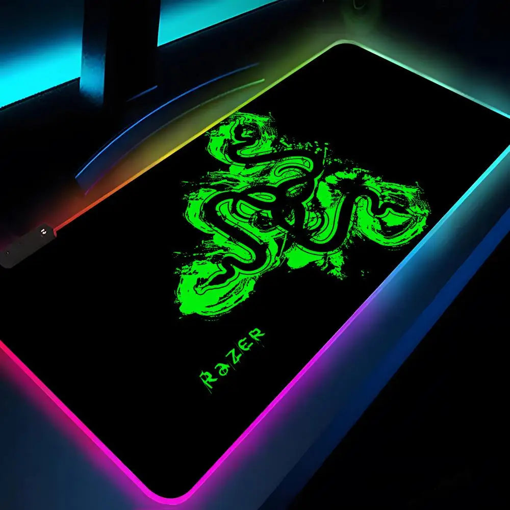 Razer Mouse Pad XXL RGB Gaming Mouse Pad HD Gamer Accessories Large LED Light MousePads PC Carpet With Backlit BLACK-8 Magic Electronics S82785ddb6c9a43858d9c6a4139b7e037f BLACK-8