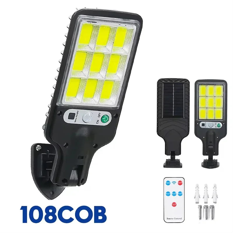 Newest Solar LED Light 300000LM Outdoor Solar Lamp Of Motion Sensor 4 Mode Waterproof IP65 Solar Garden Light Street Yard Lanter 108COB with remote Magic Electronics S82aaf6e3ba9b4bc6b9b65743de3b824dW 108COB with remote